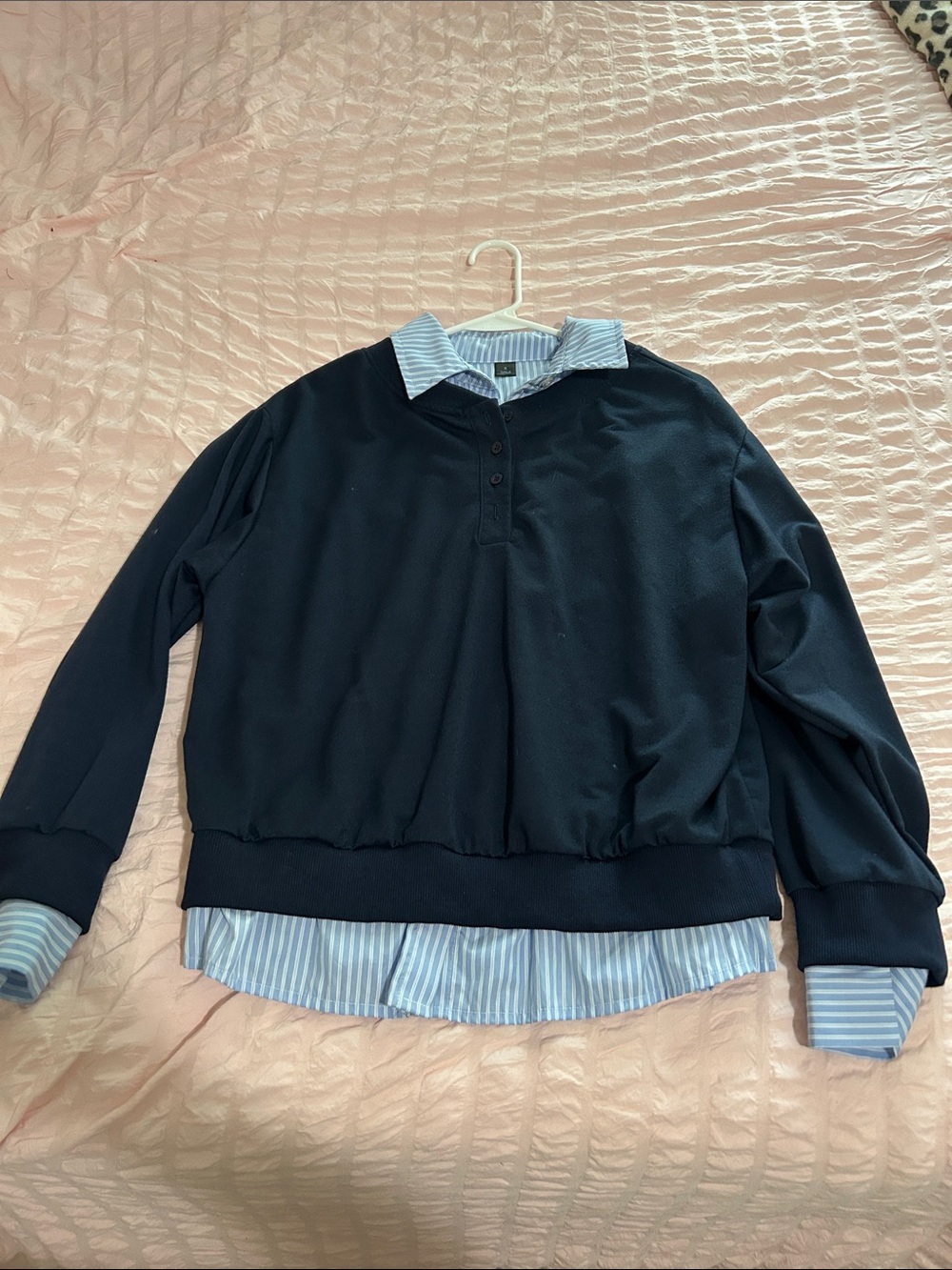 Preppy Collared Sweatshirt